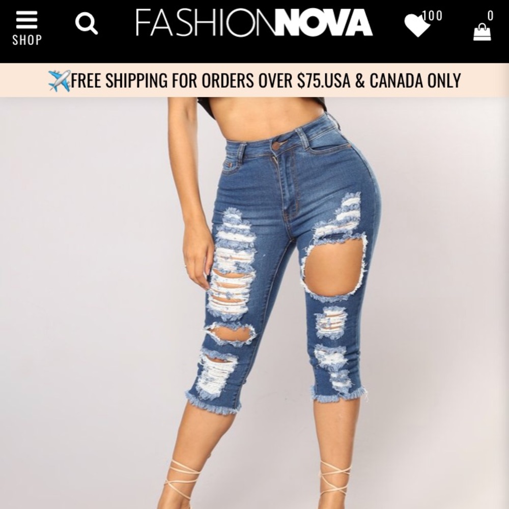 Fashion Nova Olivia Distressed Bermuda Shorts!